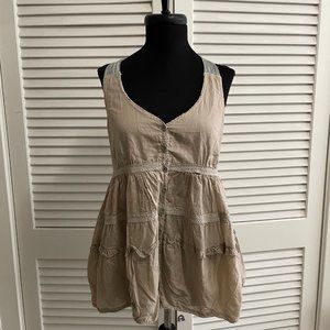 Anthropologie Sage Green Embellished Halter